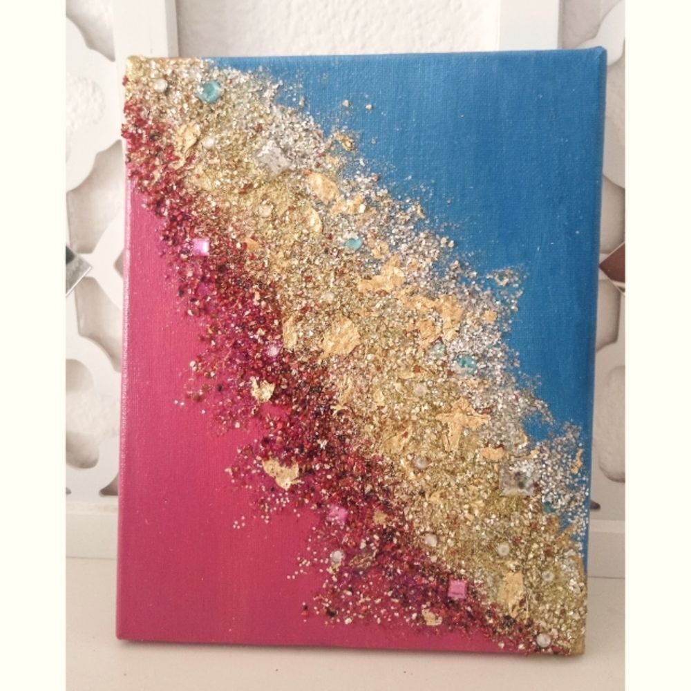 Original Glittery Abstract Acrylic Painting